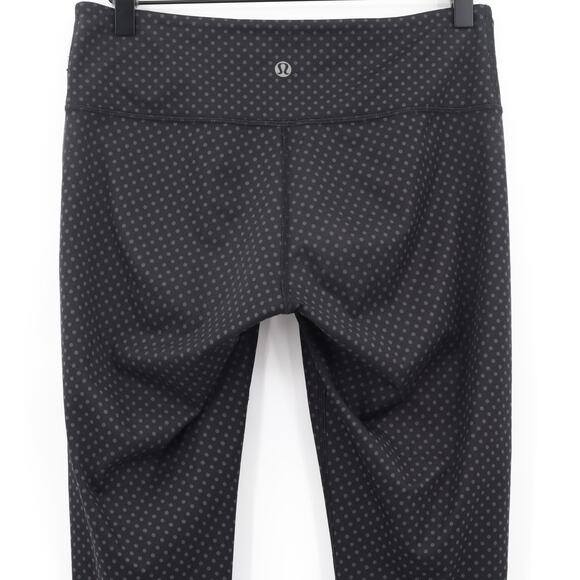 Lululemon Women's Wunder Under Leggings Teeny Grey Dots / Black Sz 6 - Picture 4 of 6